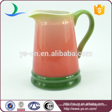 Wholesale red hand painted ceramic jug for bathroom
